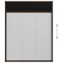 Mosquitera plisada para ventanas aluminio marrón 80x100 cm de vidaXL, Mosquiteras para ventanas - Ref: Foro24-148654, Precio:...