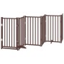 Folding dog gate with 15 panels made of brown poplar wood, 750 cm. by , Dog kennels and fences - Ref: Foro24-3155720, Price: ...