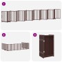 Folding dog gate with 15 panels made of brown poplar wood, 750 cm. by , Dog kennels and fences - Ref: Foro24-3155720, Price: ...