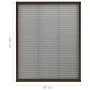 Mosquitera plisada para ventanas aluminio marrón 80x100 cm de vidaXL, Mosquiteras para ventanas - Ref: Foro24-148654, Precio:...