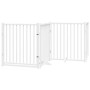 Folding dog gate, 8 panels, white poplar wood, 640 cm by , Dog kennels and fences - Ref: Foro24-3155734, Price: 157,95 €, Dis...