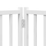 Folding dog gate, 8 panels, white poplar wood, 640 cm by , Dog kennels and fences - Ref: Foro24-3155734, Price: 157,95 €, Dis...