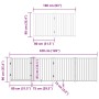 Folding dog gate, 8 panels, white poplar wood, 640 cm by , Dog kennels and fences - Ref: Foro24-3155734, Price: 157,95 €, Dis...