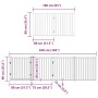 Folding dog gate 12 panels white poplar wood 960 cm by , Dog kennels and fences - Ref: Foro24-3155736, Price: 230,11 €, Disco...