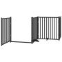 Folding dog gate, 6-panel black poplar wood, 480 cm. by , Dog kennels and fences - Ref: Foro24-3155741, Price: 123,37 €, Disc...