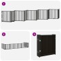 Folding dog gate with 10 panels, made of black poplar wood, 800 cm. by , Dog kennels and fences - Ref: Foro24-3155743, Price:...