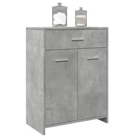 Plywood gray concrete bathroom cabinet 60x33x80 cm