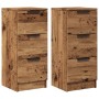 Aparadores 2 uds madera ingeniería madera envejecida 30x30x70cm de , Aparadores - Ref: Foro24-856956, Precio: 110,52 €, Descu...