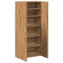 Mueble zapatero madera ingeniería roble artisan 80x35,5x180cm de , Zapateros y organizadores de calzado - Ref: Foro24-855819,...