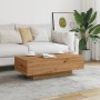 Engineered oak wood artisan coffee table 100x49.5x31 cm by , Coffee table - Ref: Foro24-856405, Price: 69,50 €, Discount: %