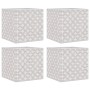 Foldable storage boxes 4 units non-woven fabric cream 32x32x32cm by , Storage baskets - Ref: Foro24-4018981, Price: 24,70 €, ...