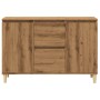 Engineered wood oak artisan sideboard 102x35x70 cm by , Sideboards - Ref: Foro24-856485, Price: 102,63 €, Discount: %