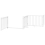 Folding dog gate 6 panels white poplar wood 480 cm by , Dog kennels and fences - Ref: Foro24-3155729, Price: 95,64 €, Discoun...