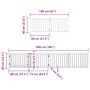 Folding dog gate 6 panels white poplar wood 480 cm by , Dog kennels and fences - Ref: Foro24-3155729, Price: 95,64 €, Discoun...