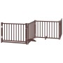 Folding dog gate 12 panels poplar wood brown 960 cm by , Dog kennels and fences - Ref: Foro24-3155748, Price: 177,85 €, Disco...