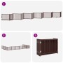 Folding dog gate 12 panels poplar wood brown 960 cm by , Dog kennels and fences - Ref: Foro24-3155748, Price: 177,85 €, Disco...