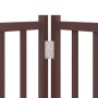 Folding dog gate 12 panels poplar wood brown 960 cm by , Dog kennels and fences - Ref: Foro24-3155748, Price: 177,85 €, Disco...