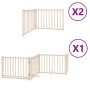 Folding dog gate with 8 panels made of poplar wood, 640 cm. by , Dog kennels and fences - Ref: Foro24-3155722, Price: 110,50 ...