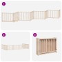 Folding dog gate with 8 panels made of poplar wood, 640 cm. by , Dog kennels and fences - Ref: Foro24-3155722, Price: 110,50 ...