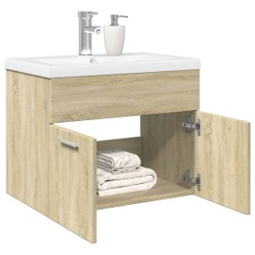 Bathroom furniture with integrated Sonoma oak sink by , Bathroom furniture - Ref: Foro24-3324983, Price: 153,46 €, Discount: %