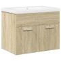 Mueble de baño con lavabo integrado roble Sonoma de , Muebles de baño - Ref: Foro24-3324983, Precio: 153,46 €, Descuento: %