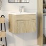 Mueble de baño con lavabo integrado roble Sonoma de , Muebles de baño - Ref: Foro24-3324983, Precio: 153,46 €, Descuento: %