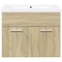 Mueble de baño con lavabo integrado roble Sonoma de , Muebles de baño - Ref: Foro24-3324983, Precio: 153,46 €, Descuento: %