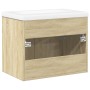 Bathroom furniture with integrated Sonoma oak sink by , Bathroom furniture - Ref: Foro24-3324983, Price: 153,46 €, Discount: %