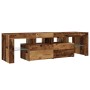 Mueble TV luces LED madera ingeniería envejecida 140x36,5x40 cm de , Muebles TV - Ref: Foro24-856303, Precio: 110,84 €, Descu...