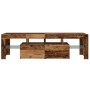 TV stand with LED lights, aged engineered wood, 140x36.5x40 cm | Foro24|Onlineshop| Casa, Jardín y Más Foro24.es