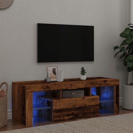 TV-Möbel mit LED-Lichtern, gealtertes Ingenieurholz, 120x36,5x40 cm. von , TV-Möbel - Ref: Foro24-856301, Preis: 90,05 €, Rab...