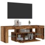 Mueble TV luces LED madera ingeniería envejecida 120x36,5x40 cm de , Muebles TV - Ref: Foro24-856301, Precio: 90,05 €, Descue...