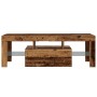 TV stand with LED lights, aged engineered wood, 120x36.5x40 cm | Foro24|Onlineshop| Casa, Jardín y Más Foro24.es