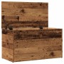 Baúl de almacenamiento madera ingeniería envejecida 84x42x46 cm de , Baúles para juguetes - Ref: Foro24-856568, Precio: 74,35...