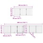 Folding dog gate with 15 panels, made of white poplar wood, 750 cm. by , Dog kennels and fences - Ref: Foro24-3155537, Price:...