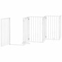 Folding dog gate with 15 panels, made of white poplar wood, 750 cm. by , Dog kennels and fences - Ref: Foro24-3155540, Price:...