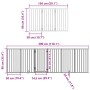 Folding dog gate with 15 panels, made of white poplar wood, 750 cm. by , Dog kennels and fences - Ref: Foro24-3155540, Price:...