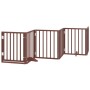 Folding dog gate with 15 panels made of brown poplar wood, 750 cm. by , Dog kennels and fences - Ref: Foro24-3155549, Price: ...