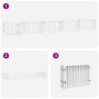 Folding dog gate 10 panels white poplar wood 800 cm by , Dog kennels and fences - Ref: Foro24-3155563, Price: 153,94 €, Disco...