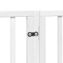 Folding dog gate 10 panels white poplar wood 800 cm by , Dog kennels and fences - Ref: Foro24-3155563, Price: 153,94 €, Disco...