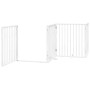 Folding dog gate 12 panels white poplar wood 960 cm by , Dog kennels and fences - Ref: Foro24-3155568, Price: 235,70 €, Disco...