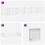 Folding dog gate 12 panels white poplar wood 960 cm by , Dog kennels and fences - Ref: Foro24-3155568, Price: 235,70 €, Disco...