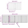 Folding dog gate 12 panels white poplar wood 960 cm by , Dog kennels and fences - Ref: Foro24-3155568, Price: 235,70 €, Disco...