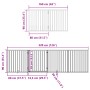 Folding dog gate with 10 panels, made of black poplar wood, 800 cm. by , Dog kennels and fences - Ref: Foro24-3155575, Price:...