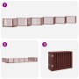 Folding dog gate 12 panels poplar wood brown 960 cm by , Dog kennels and fences - Ref: Foro24-3155580, Price: 179,18 €, Disco...