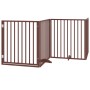 Folding dog gate 8 panels poplar wood brown 640 cm by , Dog kennels and fences - Ref: Foro24-3155582, Price: 156,17 €, Discou...