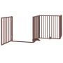 Folding dog gate 8 panels poplar wood brown 640 cm by , Dog kennels and fences - Ref: Foro24-3155582, Price: 156,17 €, Discou...