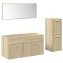 3-piece bathroom furniture set made of Sonoma oak plywood. by , Bathroom furniture - Ref: Foro24-3324997, Price: 118,19 €, Di...