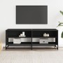 Engineered wood and black metal TV stand 120.5x40x46 cm by , TV Furniture - Ref: Foro24-848889, Price: 95,74 €, Discount: %