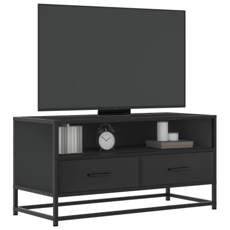 Mueble de TV madera de ingeniería y metal negro 80x34,5x40 cm | Foro24|Onlineshop| Casa, Jardín y Más Foro24.es